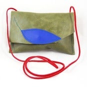 Image of moss green girl pouch