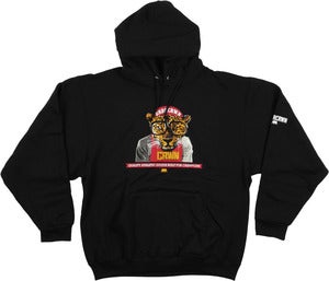 Image of "Gotta Be The CRWN" Hoodie | Black / Leopard 