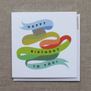 Image of "Colorful Banner" Birthday Card