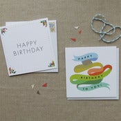 Image of "Birthday" Card Set of 4