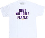 Image of MVP TEE | WHITE / PURPLE / GOLD