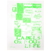 Image of Steve Philip ( Rellik)  for Dead Teen - Labels Or Your Life - Limited edition screenprint
