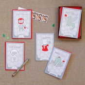 Image of "Mythical Creatures" Holiday Card Set of 12
