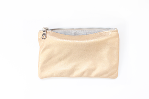 Six Point Five Inch Pencil Pouch - Gold