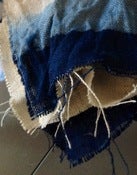 Image of Hessian graduation in indigo