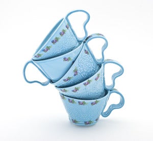 Image of Blue Lace Texture Cup