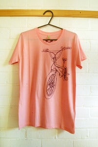Image of BMX T-Shirt - Purple or Red on Pink