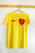 Image of Heart T-Shirt - Red on Yellow