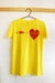 Image of Heart T-Shirt - Red on Yellow