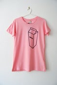 Image of Milk T-shirt - Purple on Pink