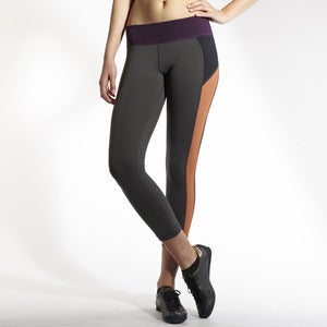 Image of Stardust Crop Pant (Charcoal Grey w/ Orange)