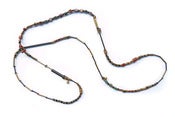Image of Black Qroll Beaded Necklace
