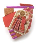 Image of Vermillion Angel Brooch