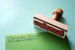 Image of Custom calligraphy return address stamp