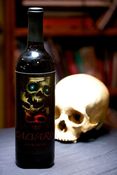 Image of Calvaria Red Wine, Triple skull label.