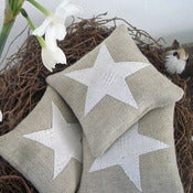 Image of Set of 3 Linen Lavender Squares