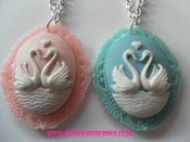 Image of Beautiful Vintage Style Swan Cameo Necklace