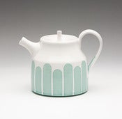 Image of Turquoise Striped Teapot