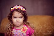 Image of The Ruffled Pom-Pom Tiara Headband