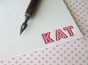 Image of Letterpress Modern Dot Typeface Stationery