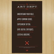 Image of Art Dept. Rules Poster