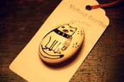 Image of Illustrated Porcelain Cat Brooch