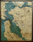 Image of SF/Bay Area, CA Wood Map