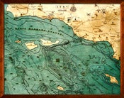 Image of Santa Barbara, CA Wood Map