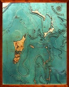 Image of Bahamas/Fort Lauderdale, FL Wood Map