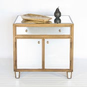 Image of Marlow Gold Mirrored Cabinet 