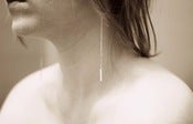 Image of Silver/Bead Drop Earrings