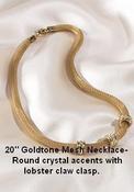 Image of 20" Goldtone Mesh Necklace
