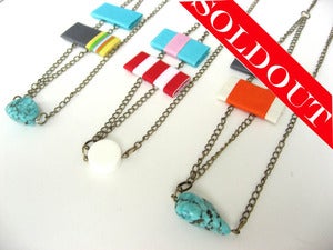 Image of Red and Blue Tag Necklace