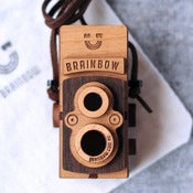 Image of Wooden Twin Lens Camera Necklace