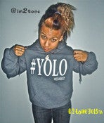 Image of Grey and WHite EXCLUSIVE #YOLO HOODIE 