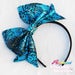 Image of Chubby Bunny x Acrylicana Collaboration: Blue Robot Jumble Bow