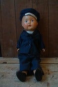 Image of Vintage Handmade Navy Doll