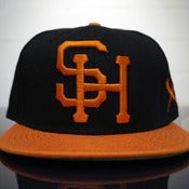 Image of HALFSLEEVE - SH SCUMBAGS SNAPBACK (BLK/ORG)
