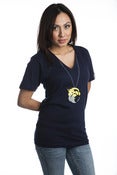 Image of Panda Sal Necklace V-Neck Navy