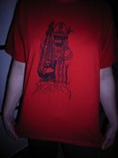 Image of HECTICRECS LOGO SHIRT black on red