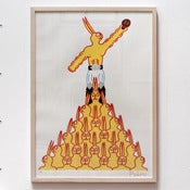 Image of Bunt The Rabbit Pyramid (hand finished print)