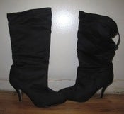 Image of Forever21 Suede Boots - Black