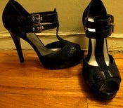 Image of Unknown Brand: Mary Jane Peep Toe - Black