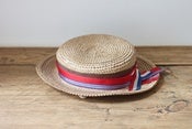 Image of little straw hat with ribbons {SOLD}
