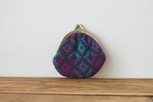 Image of small round Welsh tapestry purse
