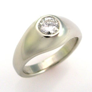 Image of Ladies "Gypsy" Style Diamond Engagement RIng