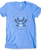 Image of Womens Skate Church T Heather Blue