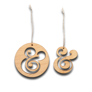 Image of AMPERSAND ORNAMENTS (SET OF 2)