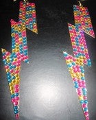 Image of Crystal lightning bolt earrings