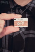 Image of Hello My Name Is - White Wooden Necklace